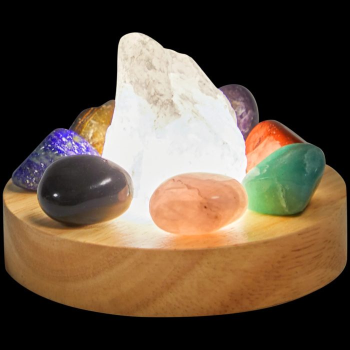 Lámpara de Chakras con 8 cristales - Imagen 1